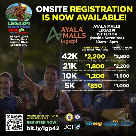 Legazpi Marathon race event poster image