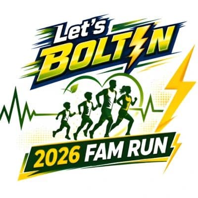 Let’s Bolt In: 2026 NEA-ECs Fam Run for A Cause race event logo image