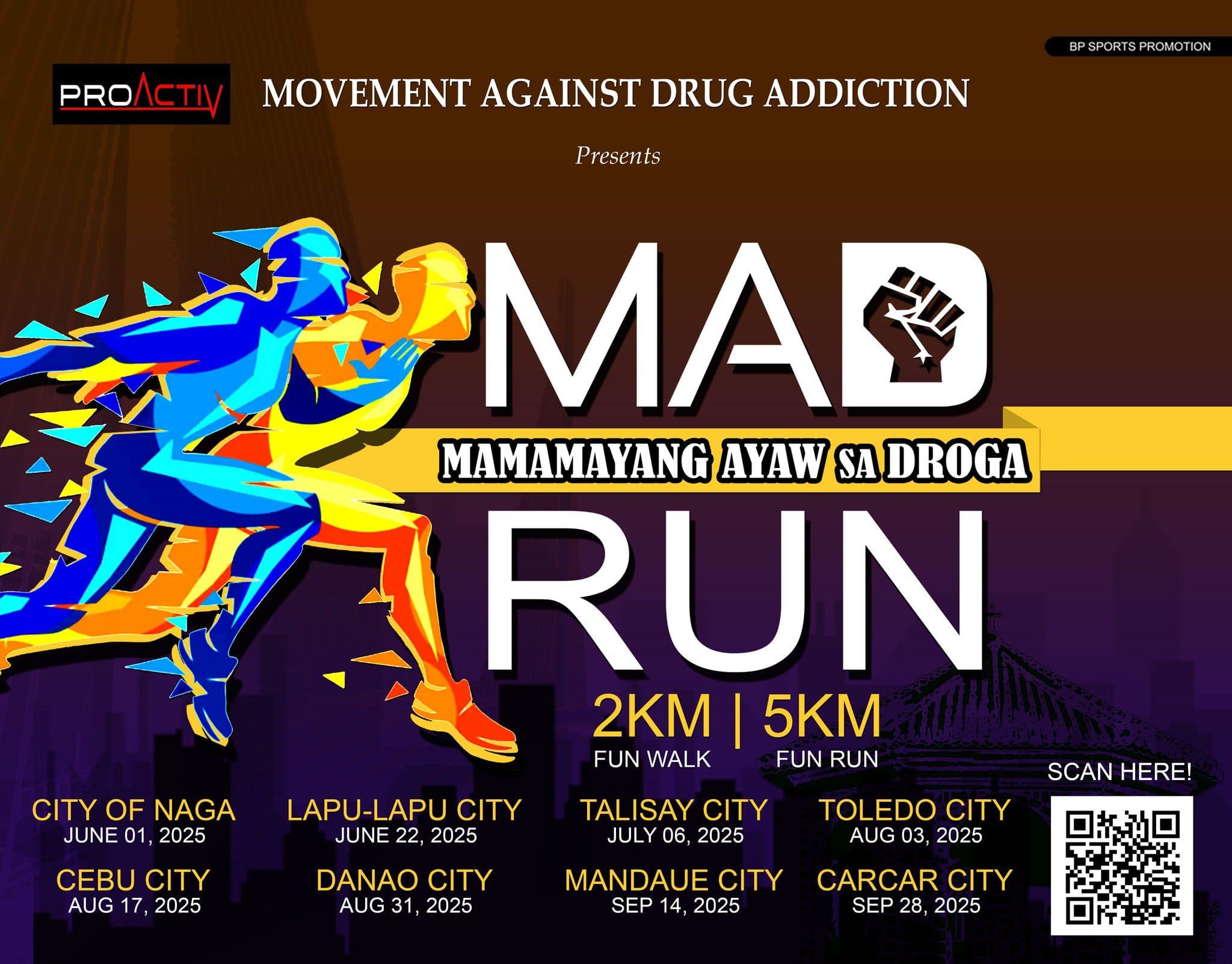 Mamamayang Ayaw sa Droga Run 2025 - Mandaue City race event banner image