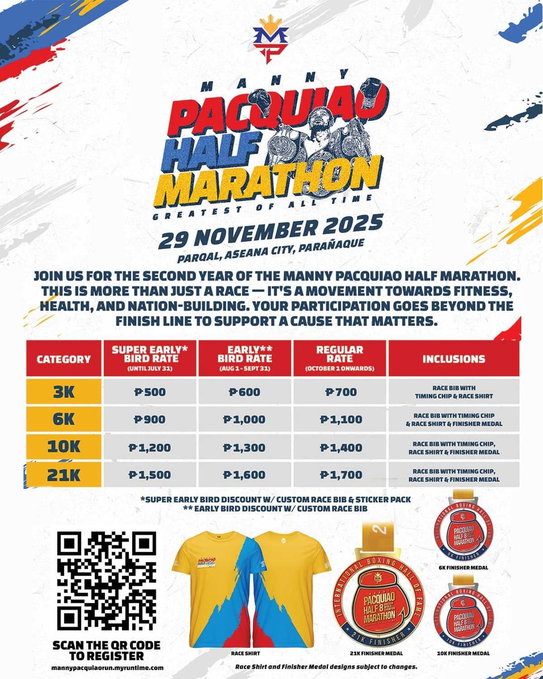Manny Pacquiao Half Marathon poster