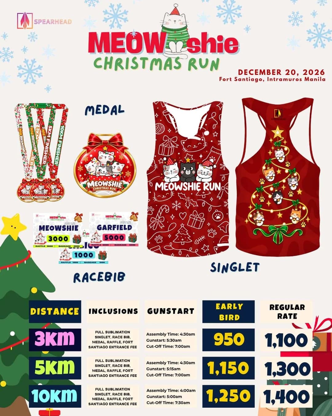 Meowshie Christmas Run race event poster image