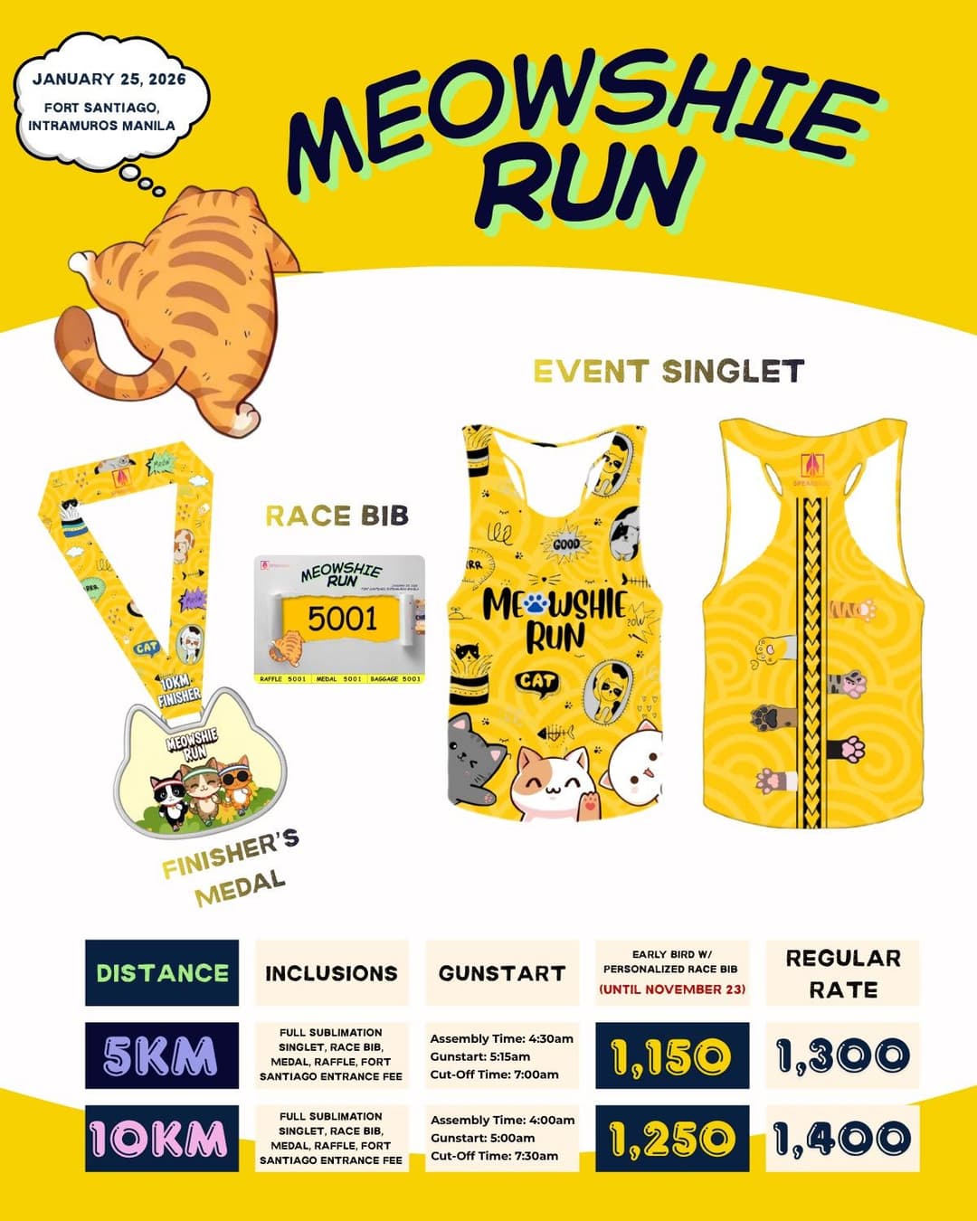 Meowshie Run race event poster image