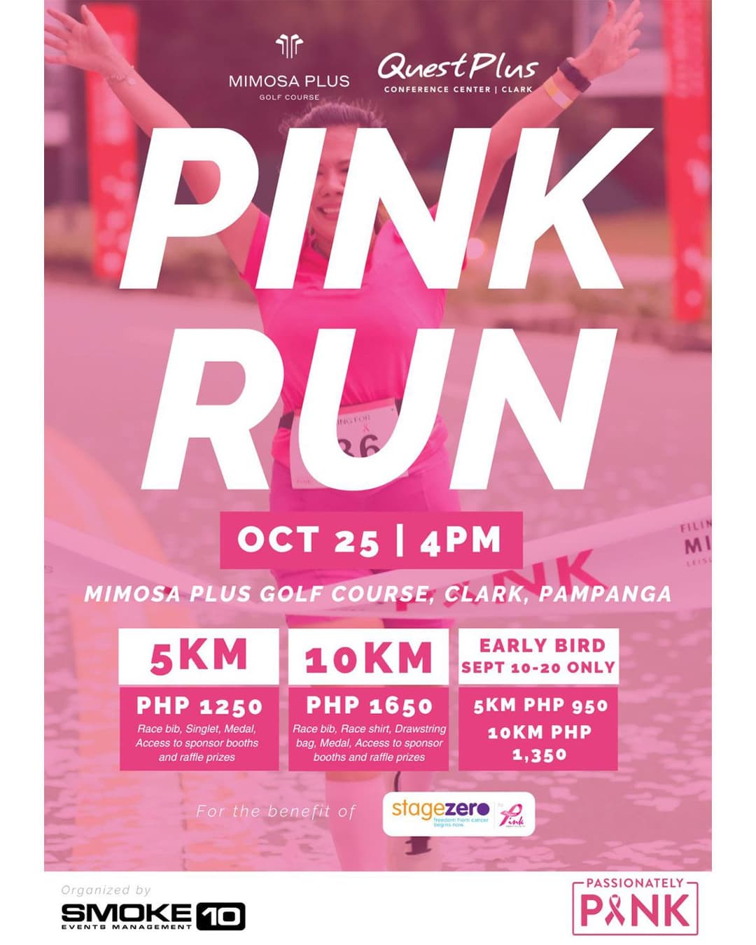 Pink Run Clark 2025 race event poster image