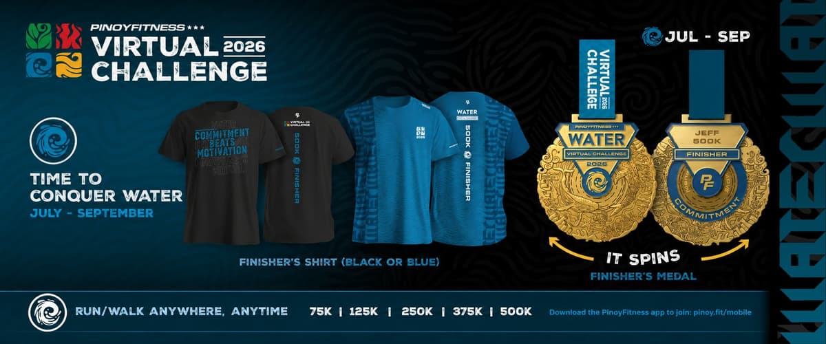 Pinoy Fitness WATER Virtual Challenge (2026) race event banner image