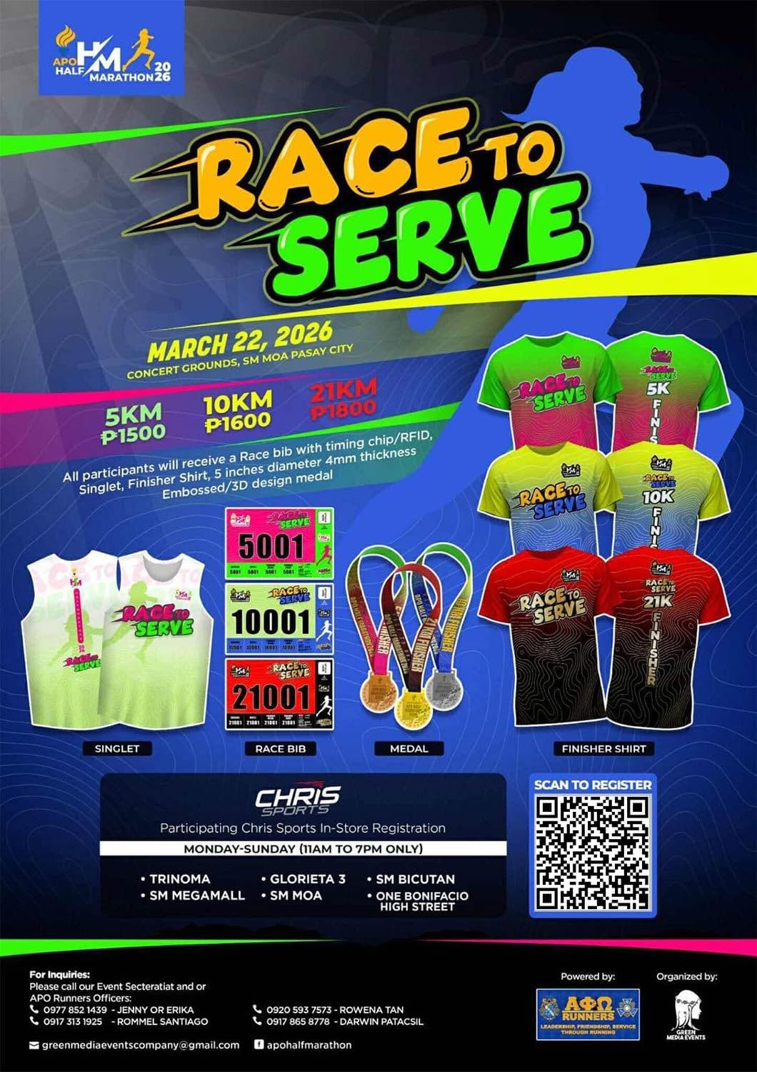 Race to Serve: APO Half Marathon 2026 race event poster image
