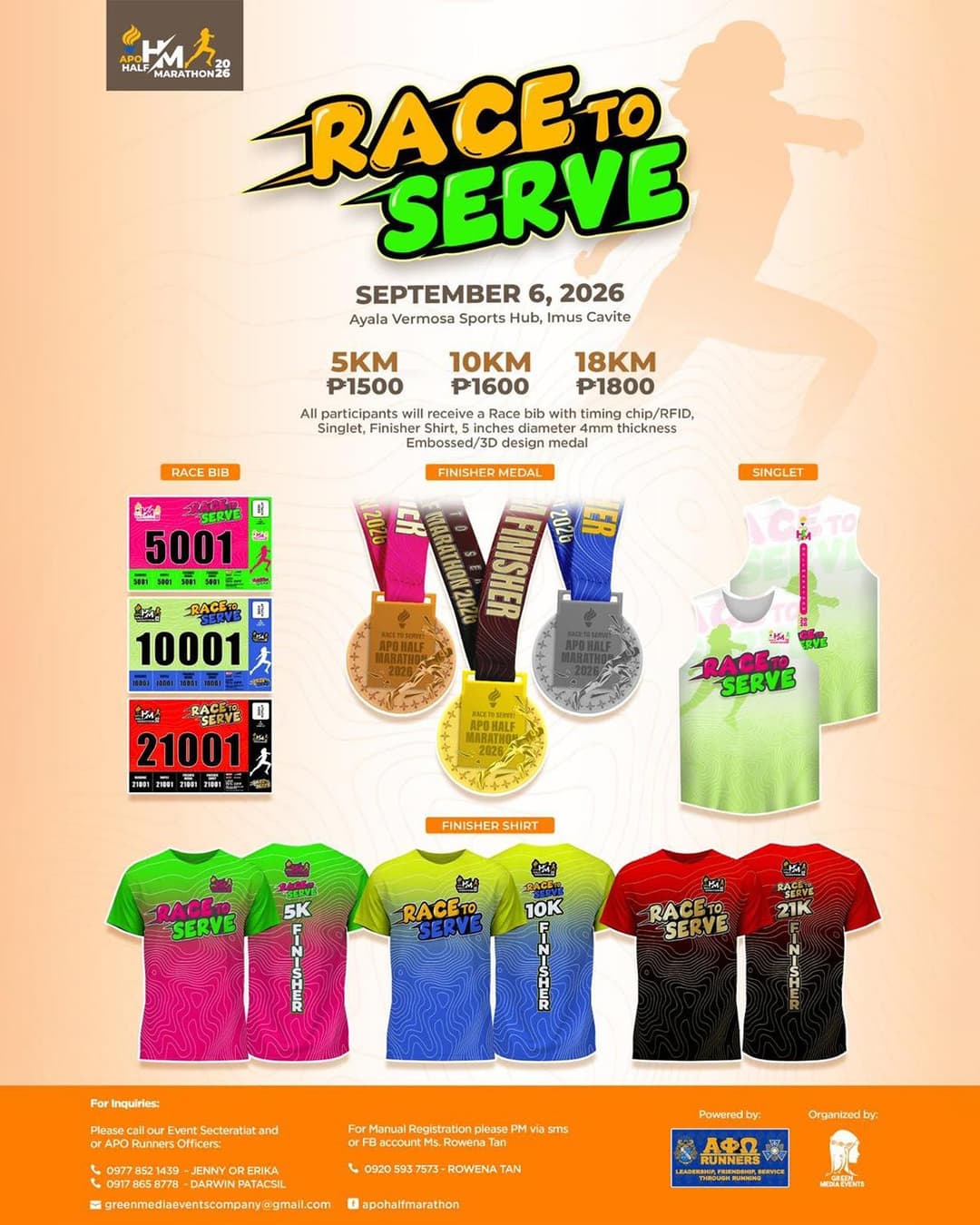 Race To Serve: APO Half Marathon 2026 Vermosa race event poster image