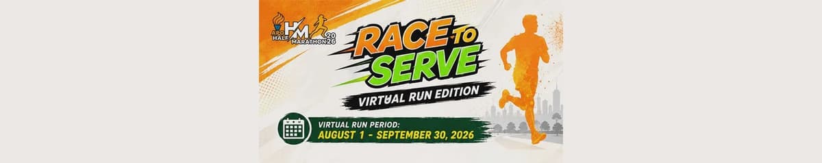 Race To Serve: Apo Half Marathon 2026 Vermosa Virtual Edition race event banner image