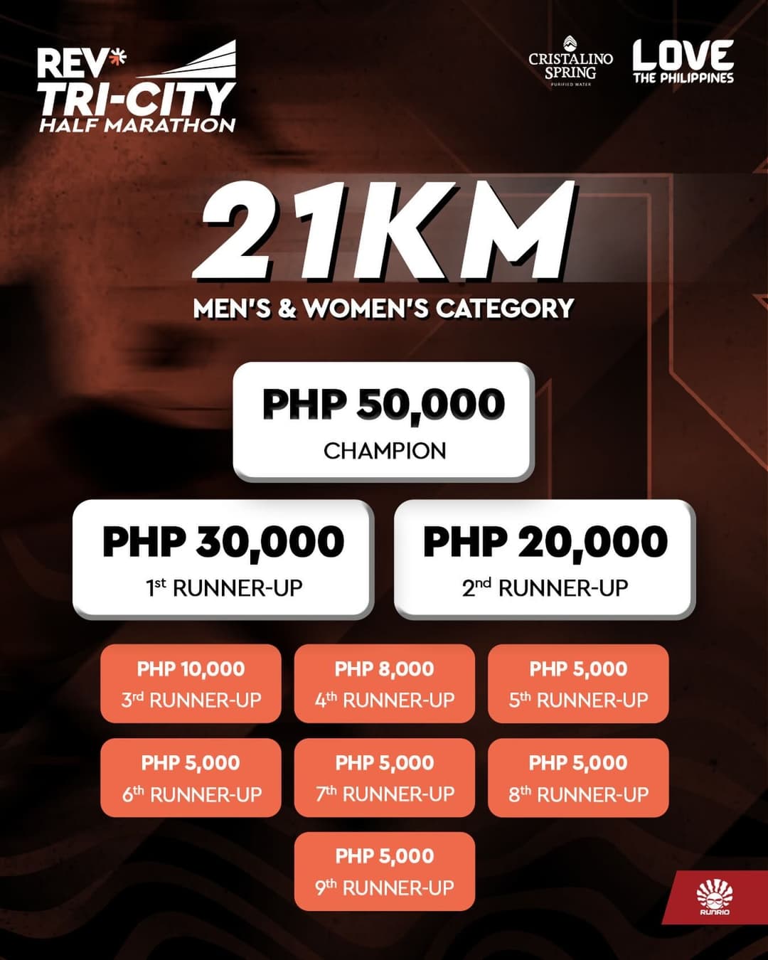 REV Tri-City Half Marathon - Manila race event poster image