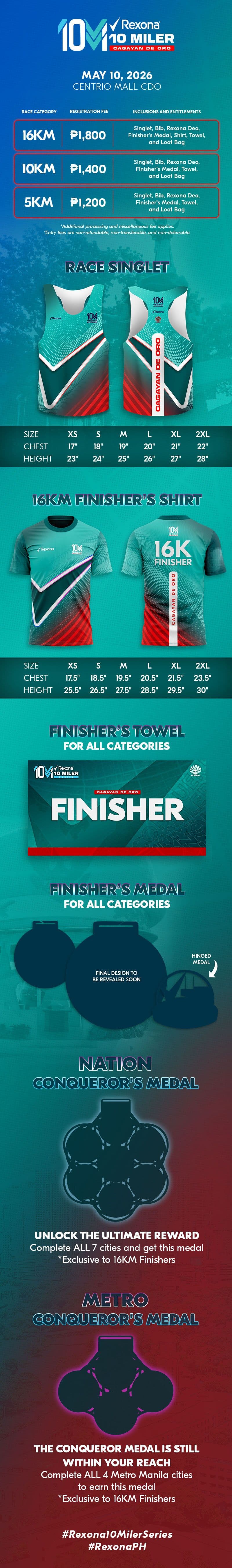 Rexona 10 Miler Series 2026 - Cagayan de Oro City race event poster image