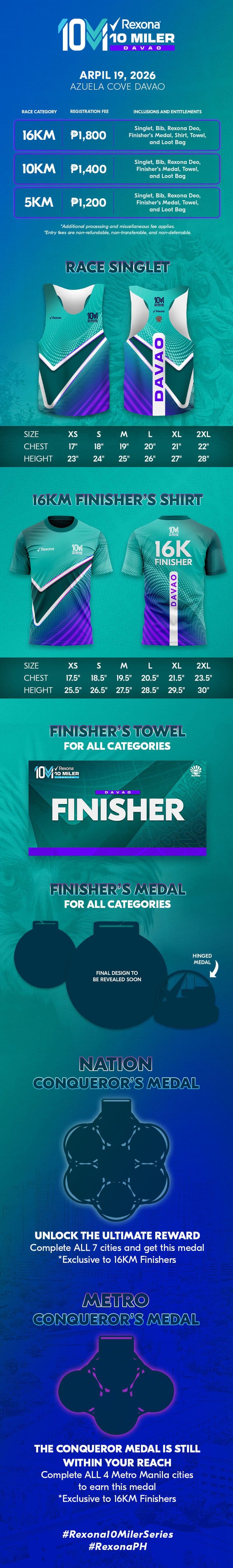 Rexona 10 Miler Series 2026 - Davao City race event poster image