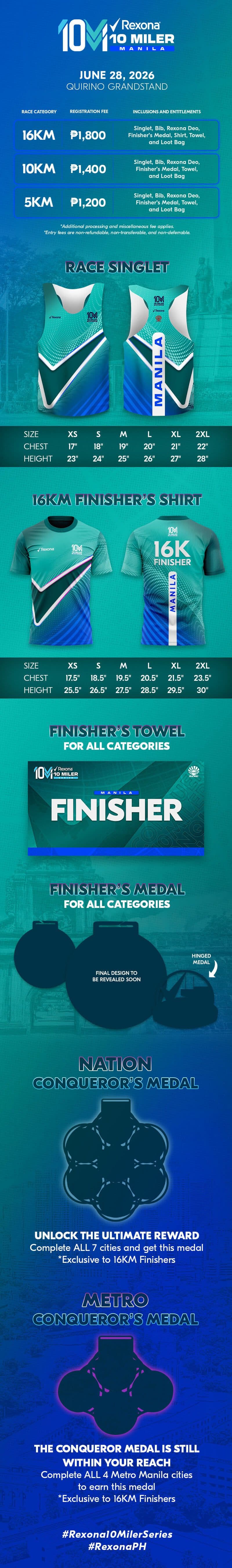 Rexona 10 Miler Series 2026 - Manila City race event poster image