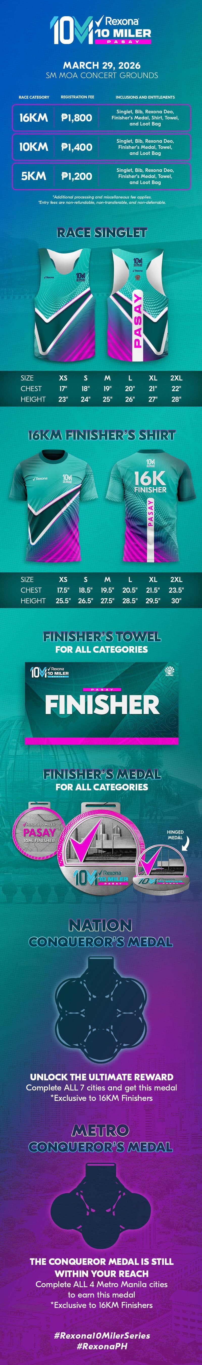 Rexona 10 Miler Series 2026 - Pasay City race event poster image