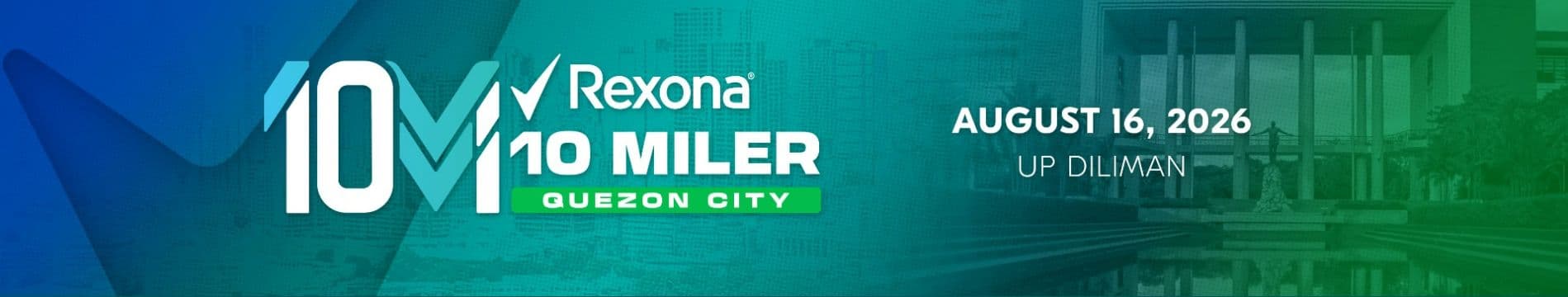 Rexona 10 Miler Series 2026 - Quezon City race event banner image