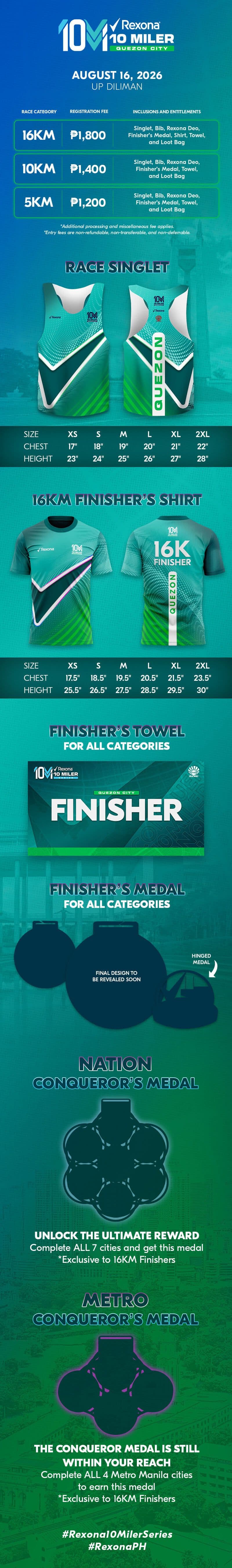 Rexona 10 Miler Series 2026 - Quezon City race event poster image
