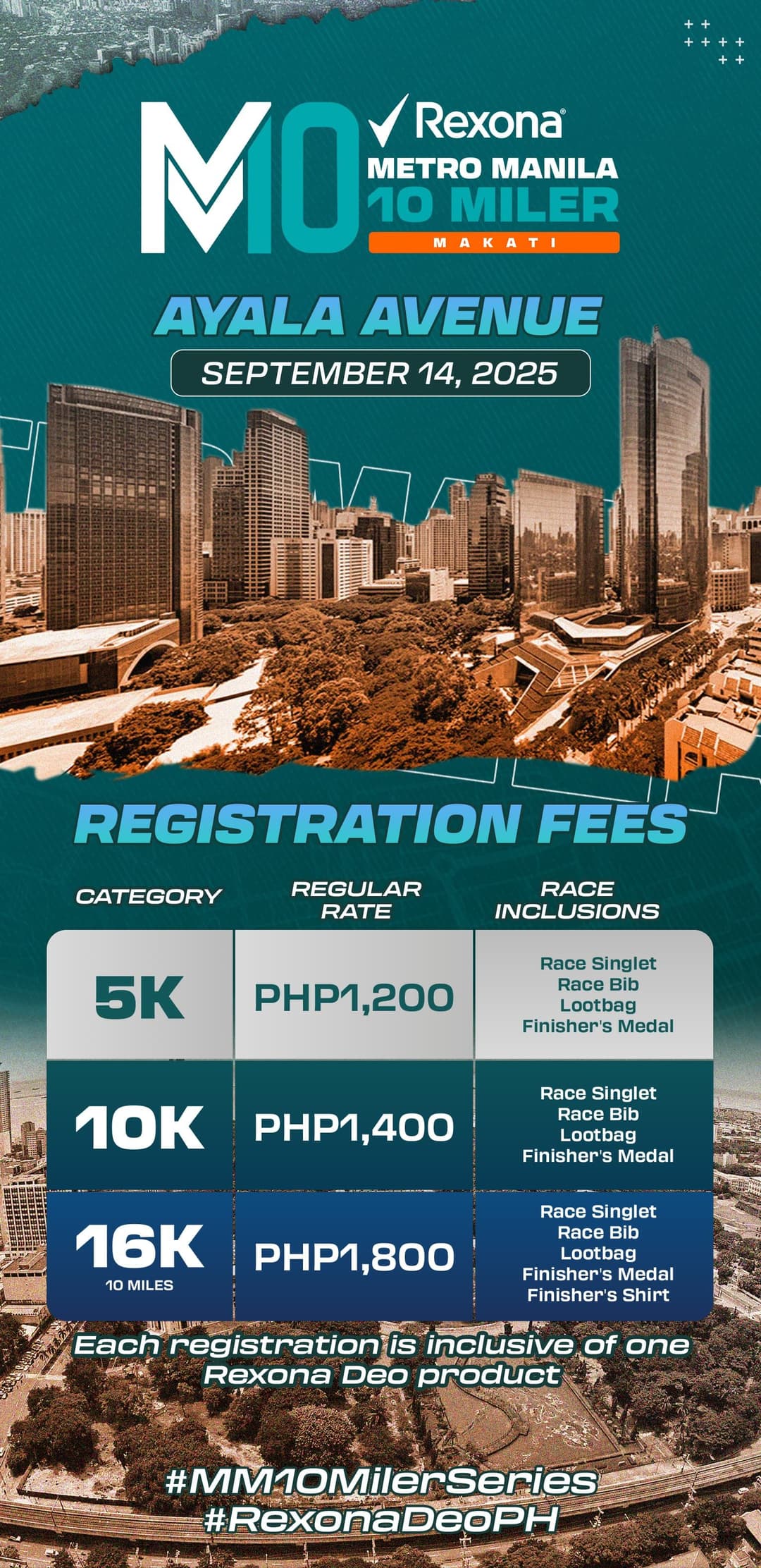 Rexona Metro Manila 10 Miler - Makati Leg race event poster image