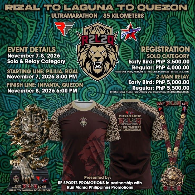 Rizal to Laguna to Quezon 85K Ultra 2026 race event poster image