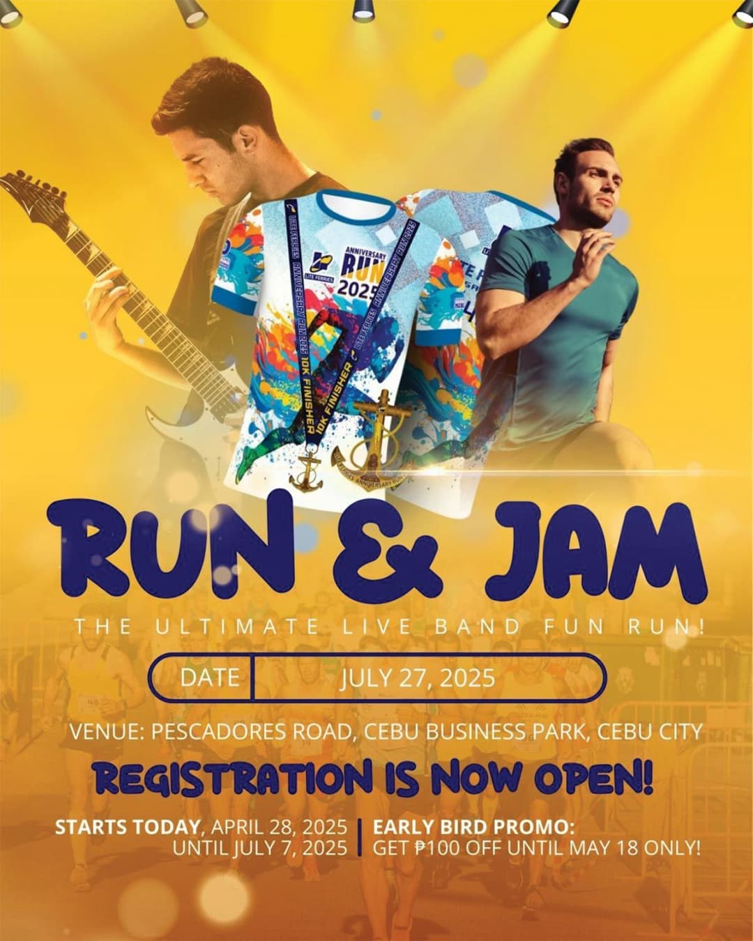 Run and Jam 34th Lite Ferries Anniversary Run 2025 race event poster image