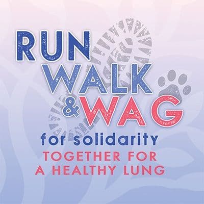 RUN WALK & WAG for solidarity TOGETHER FOR A HEALTHY LUNG logo