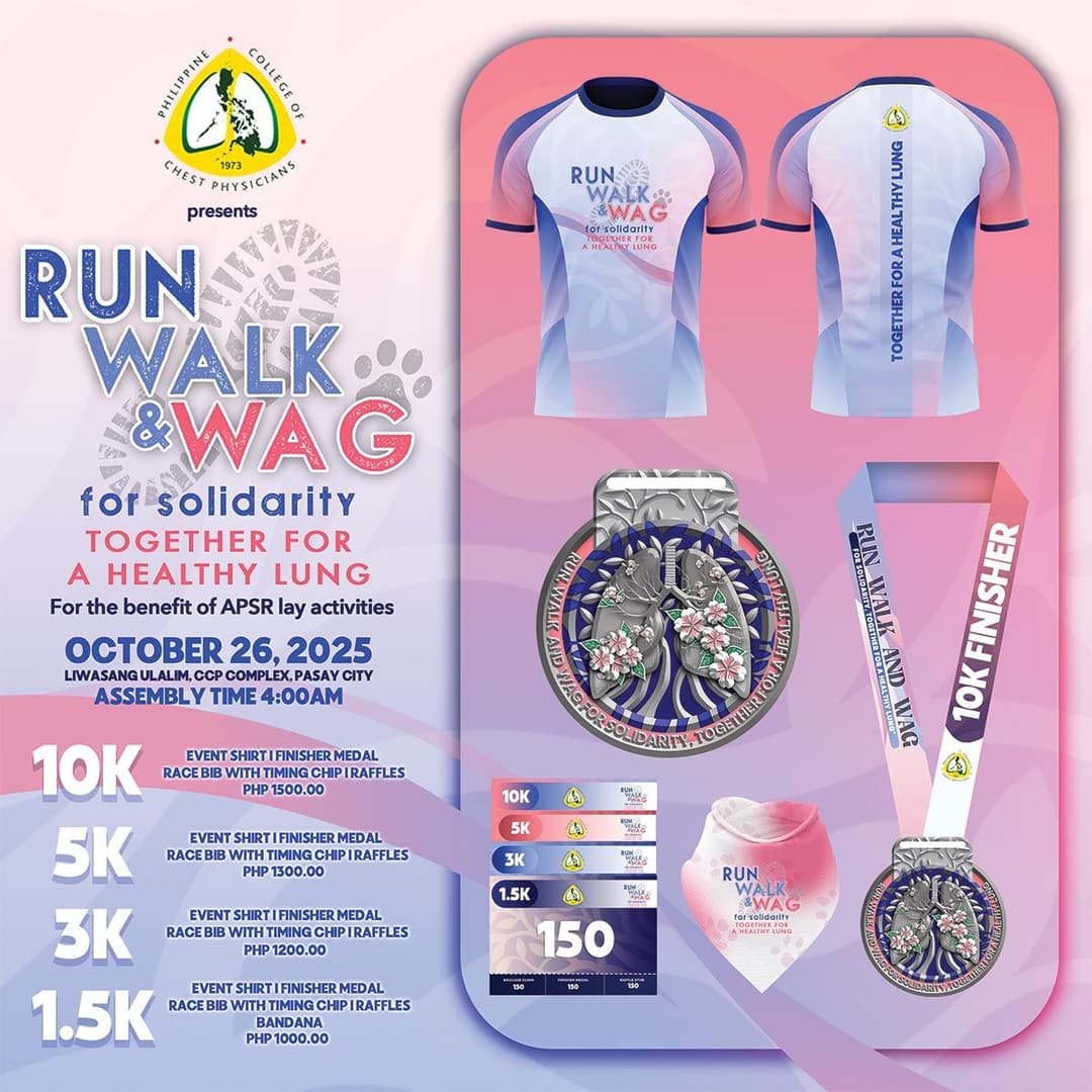 RUN WALK & WAG for solidarity TOGETHER FOR A HEALTHY LUNG poster
