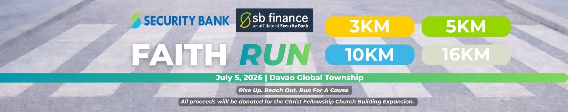 Security Bank Faith Run race event banner image