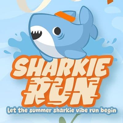 Sharkie Run: Let the sharkie vibe run begin race event logo image