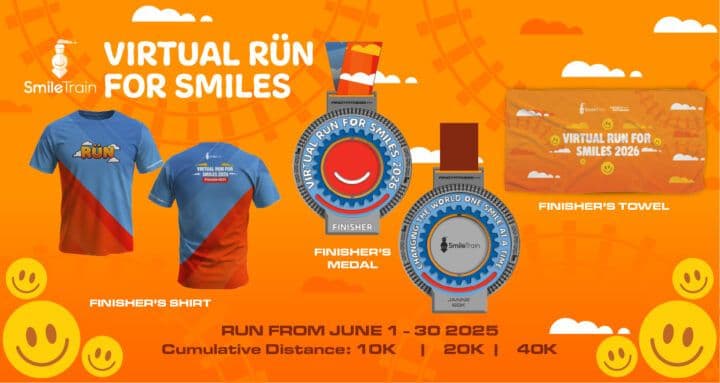 Smile Train Virtual Run for Smiles 2026 race event banner image