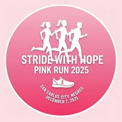 Stride with Hope: San Carlos City Negros Pink Run 2025 race event logo image