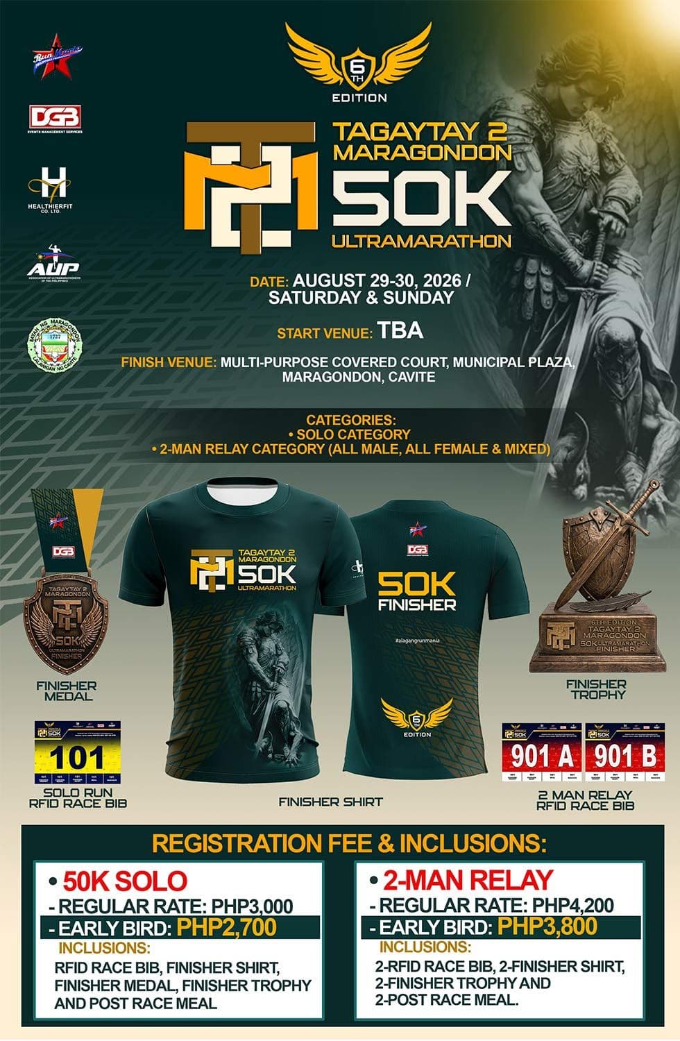 T2M Tagaytay 2 Maragondon 50K Ultramarathon race event poster image