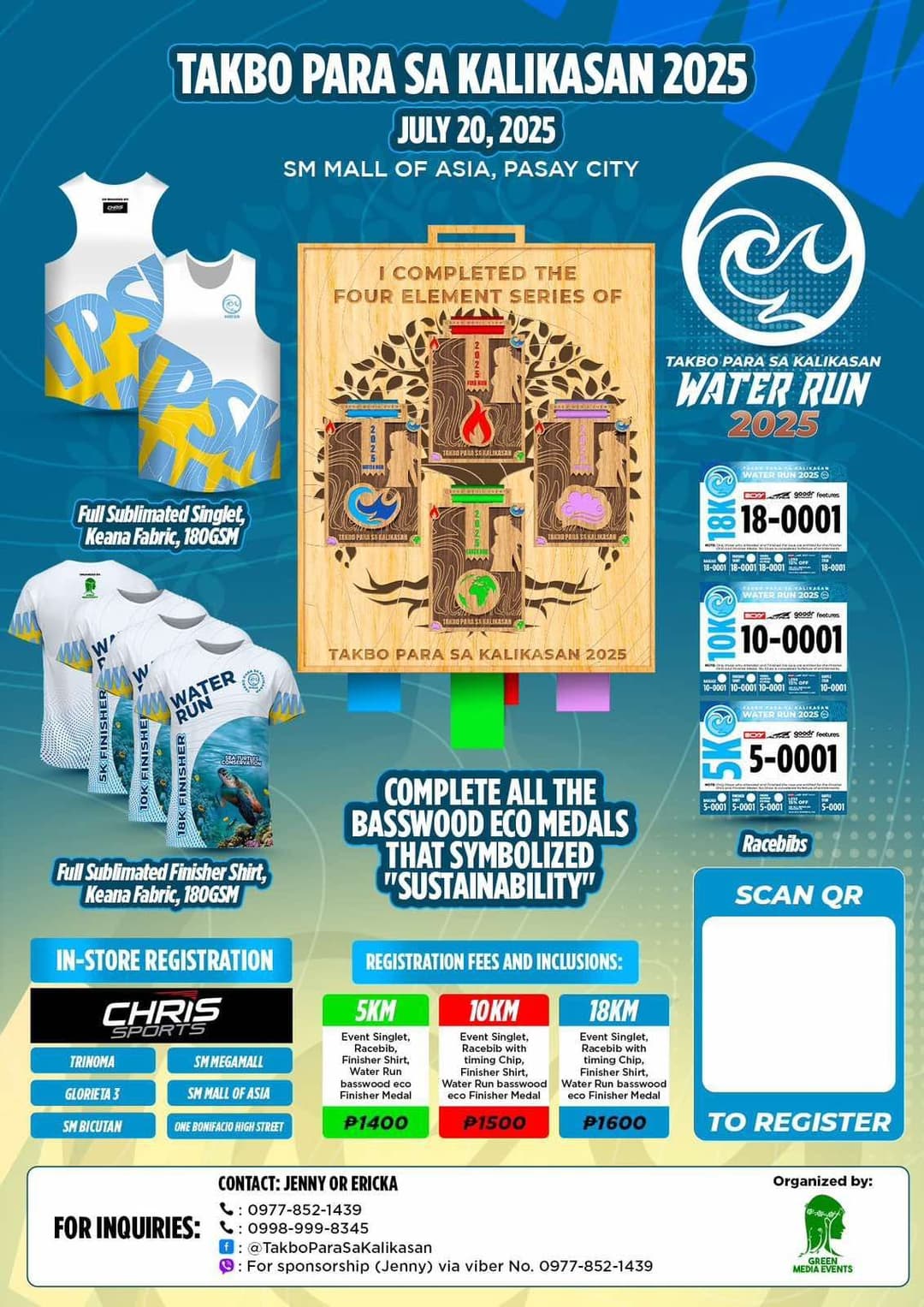 Takbo Para Sa Kalikasan: Water Run 2025 race event poster image