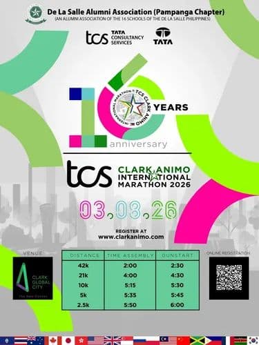 TCS Clark Animo International Marathon race event poster image