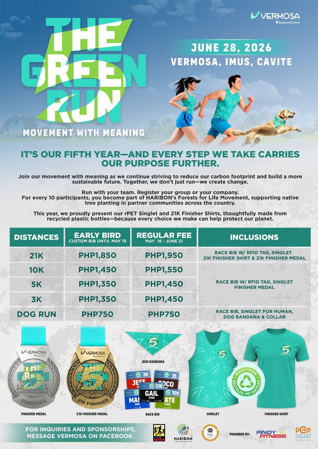 The Green Run Vermosa race event poster image