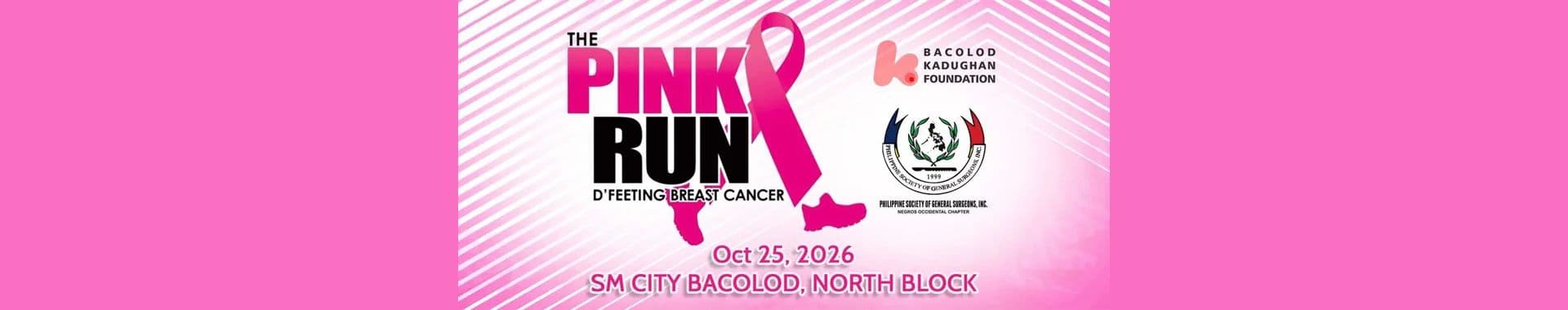 The Pink Run: D'Feeting Breast Cancer - Bacolod race event banner image