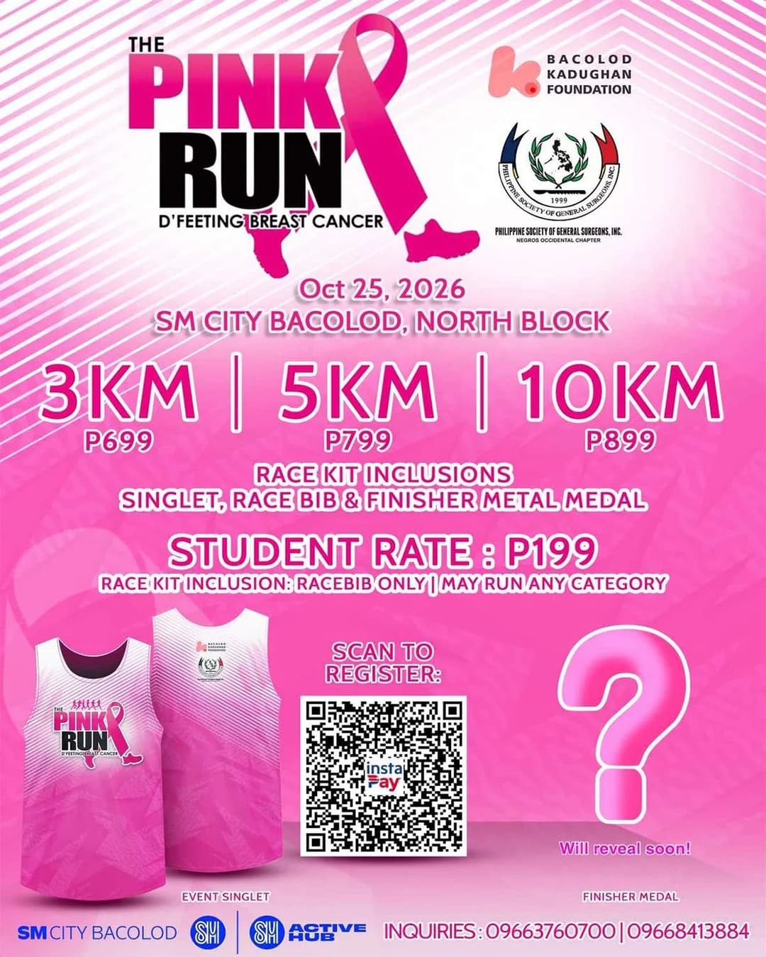 The Pink Run: D'Feeting Breast Cancer - Bacolod race event poster image