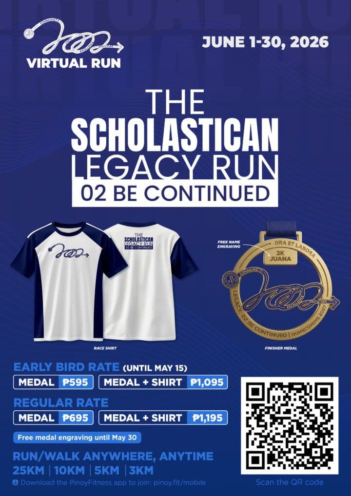 The Scholastican Legacy Run: O2 Be Continued race event poster image