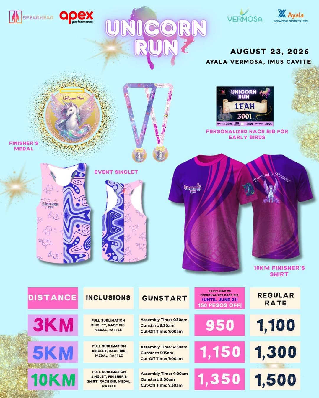 Unicorn Run Vermosa race event poster image