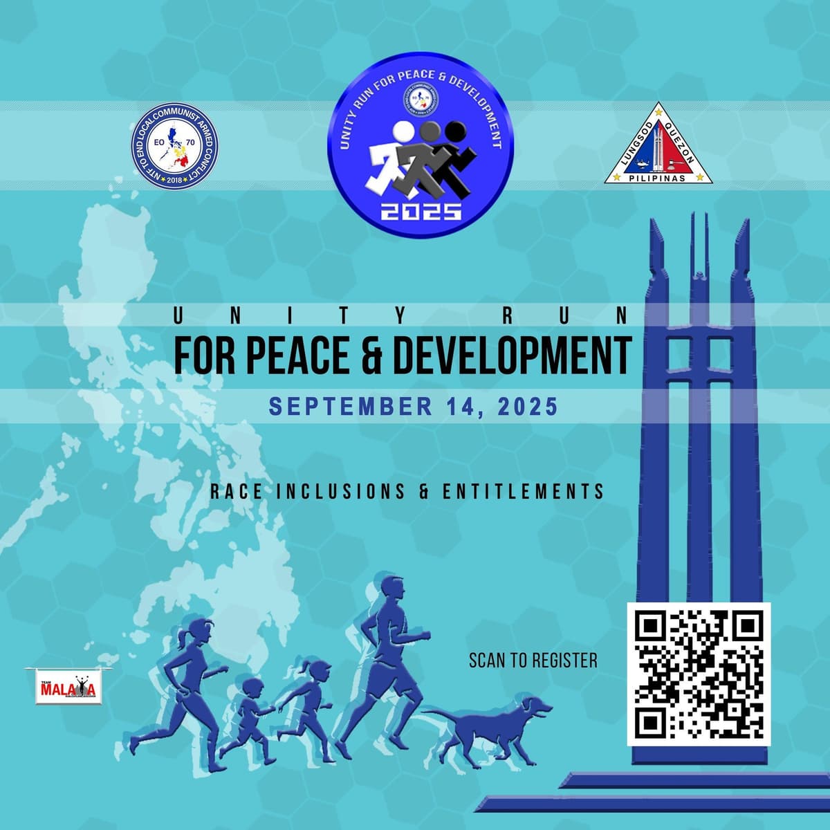 Unity Run for Peace and Development 2025 race event banner image