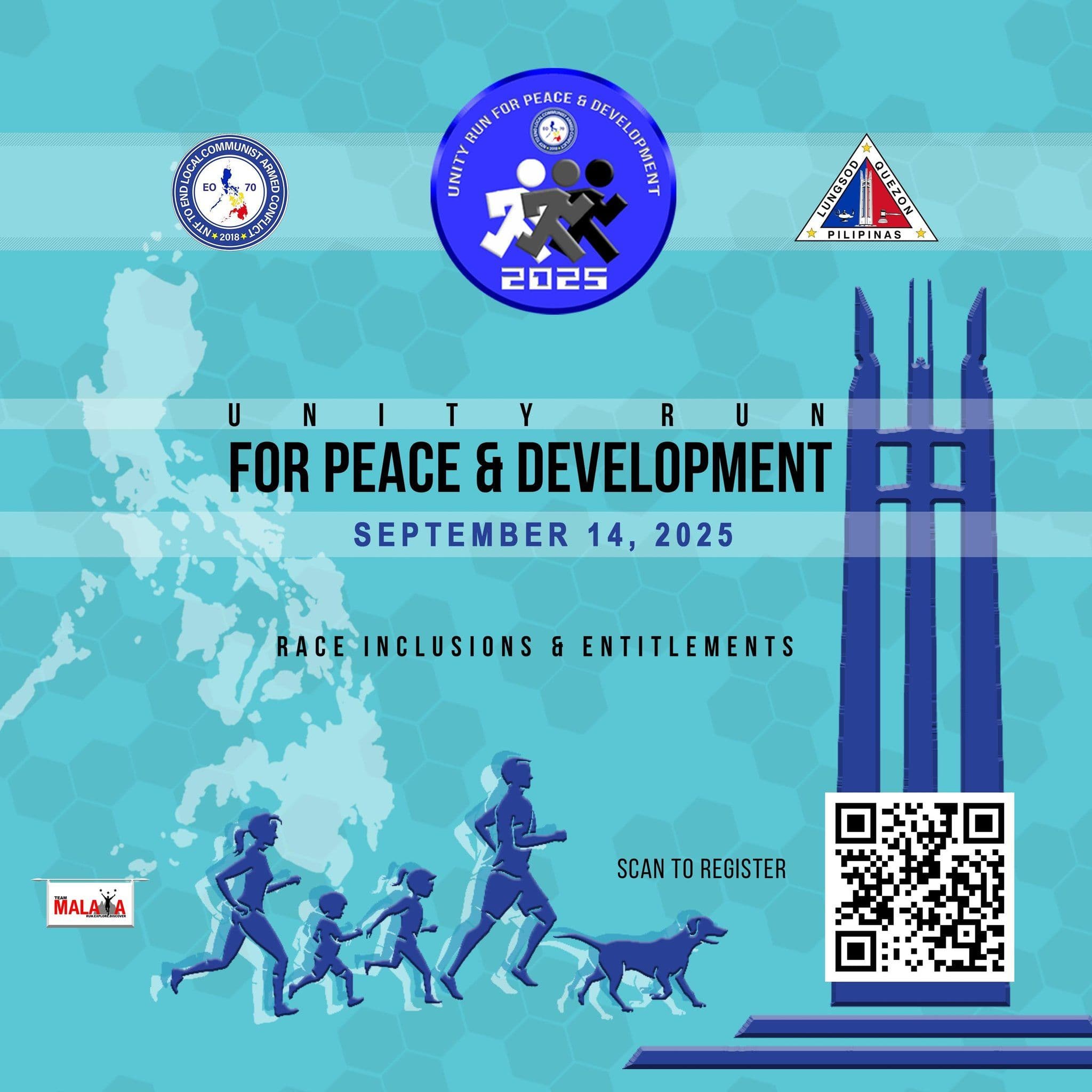Unity Run for Peace and Development 2025 race event banner image